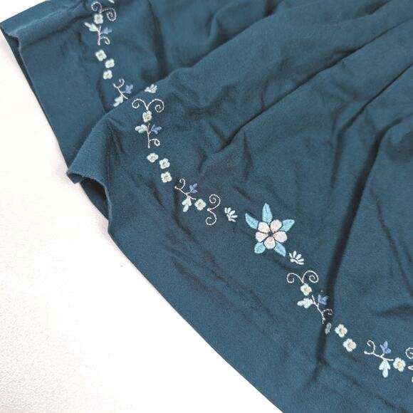 Janie and Jack Skirt Girls Sz 2T Green Embroidered 2010 Art Nouveau Fairy - Picture 2 of 6